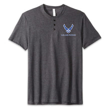 Load image into Gallery viewer, Air Force Wings Mens Henley T-Shirt
