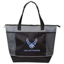 Load image into Gallery viewer, Air Force Shopping Cooler Tote (Grey)