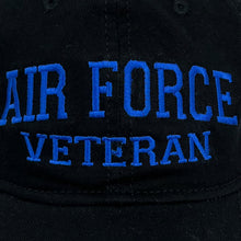 Load image into Gallery viewer, Air Force Veteran Hat (Black)