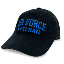 Load image into Gallery viewer, Air Force Veteran Hat (Black)