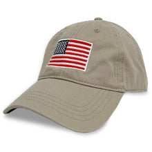 Load image into Gallery viewer, American Flag Relaxed Fit Hat (Khaki)