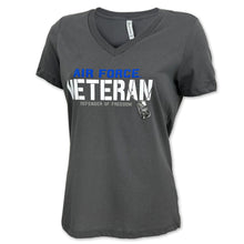 Load image into Gallery viewer, Air Force Ladies Veteran Defender T-Shirt (Charcoal)