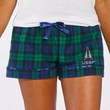 Load image into Gallery viewer, Space Force Ladies Flannel Shorts (Blackwatch)