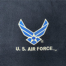 Load image into Gallery viewer, Air Force Wings Solid Full Zip Fleece Jacket (Navy)