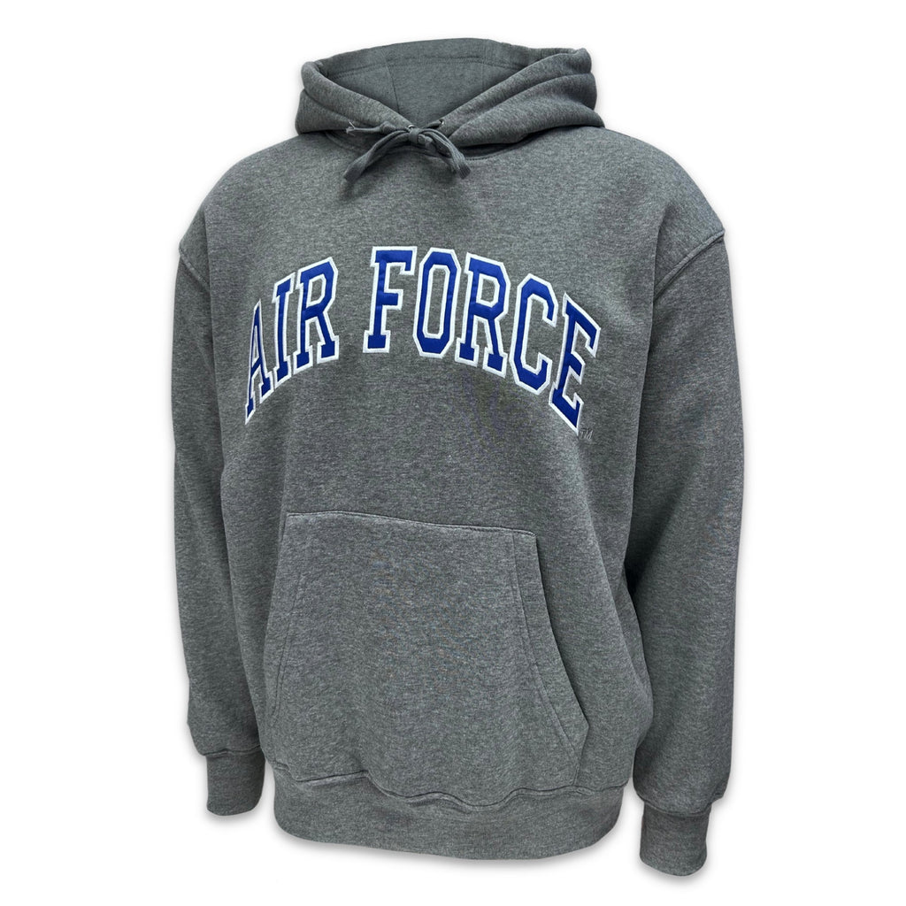 Air Force Embroidered Pullover Hoodie Sweatshirt (Grey)