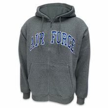 Load image into Gallery viewer, Air Force Embroidered Full Zip Hoodie Sweatshirt (Grey)