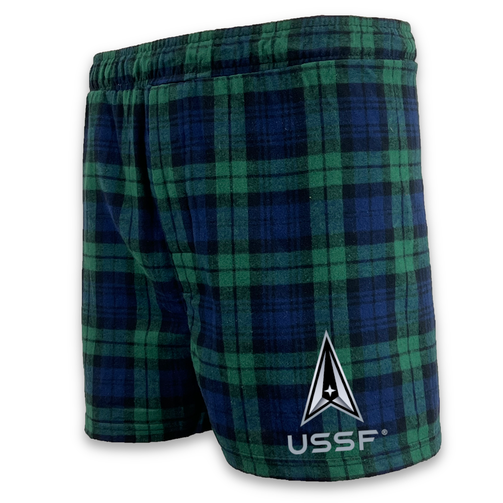 Space Force Men's Flannel Shorts (Blackwatch)