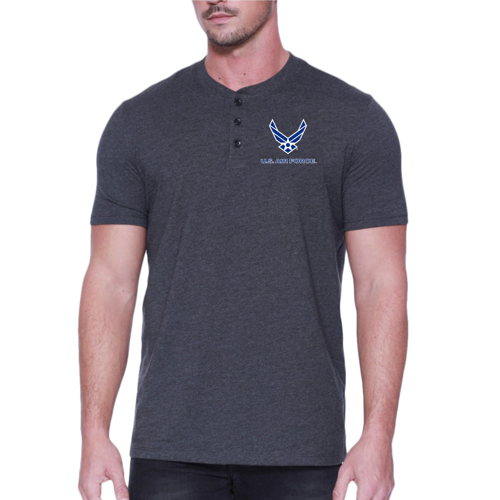 Air Force Wings Mens Henley T-Shirt