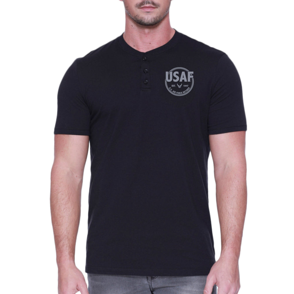 Air Force Retired Mens Henley T-Shirt