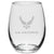 Air Force Wings Set of Two 21oz Stemless Wine Glasses (Clear)*