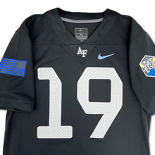 Load image into Gallery viewer, Air Force Nike Men&#39;s #19 Game Replica Football Jersey (Black)