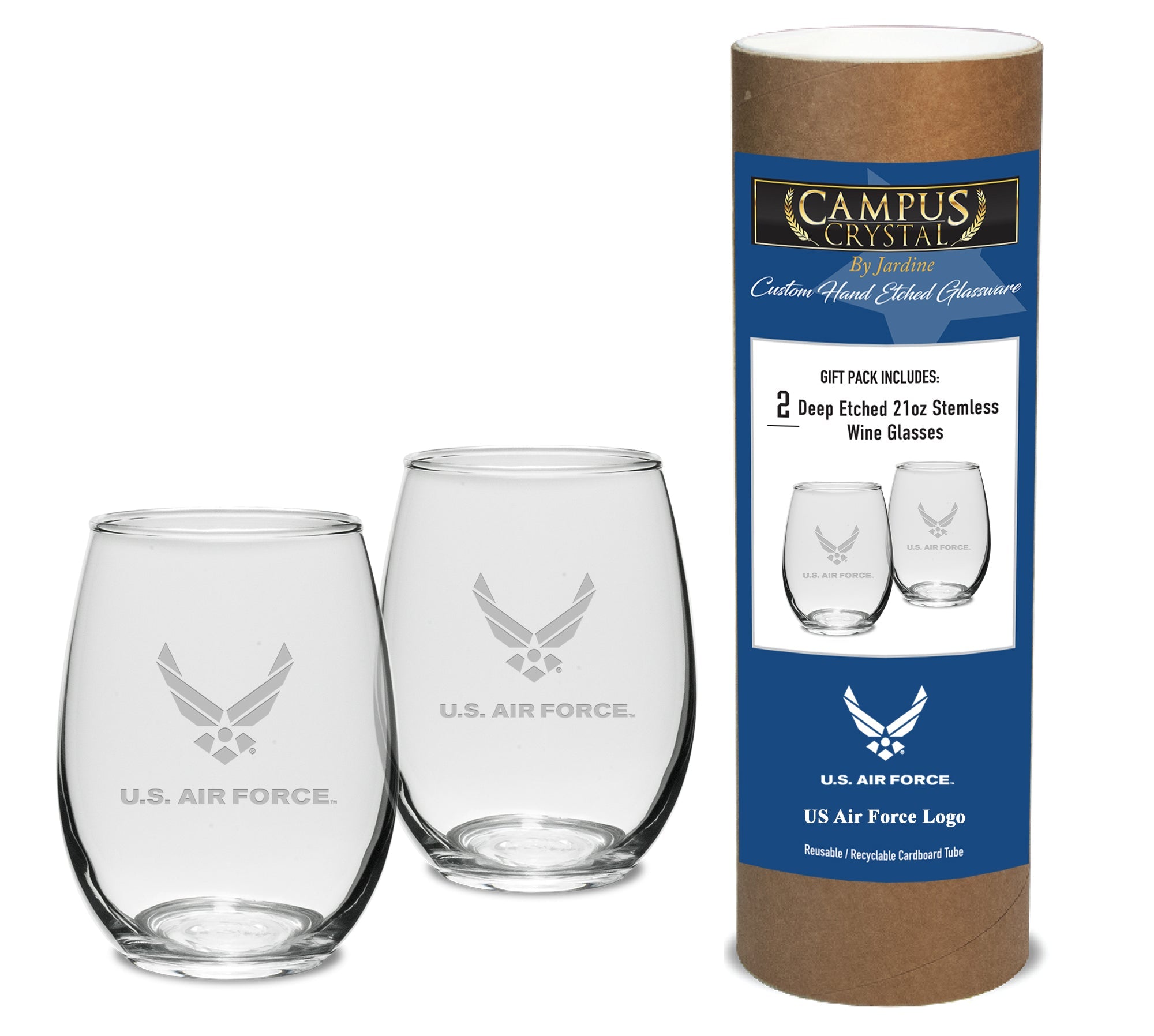 At Last Personalized 21oz Stemless Wine Glass