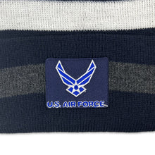 Load image into Gallery viewer, Air Force Wings Primetime Knit Pom Beanie (Navy)