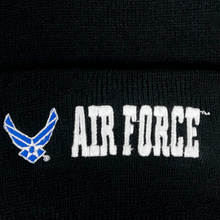 Load image into Gallery viewer, Air Force Wings Emblem Cuffed Knit Beanie (Black)