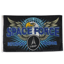 Load image into Gallery viewer, United States Space Force Defending Freedom Flag (3&#39;x5&#39;)