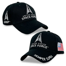 Load image into Gallery viewer, United States Space Force Logo Hat (Black)