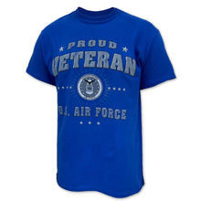 Load image into Gallery viewer, U.S. Air Force Proud Veteran Burst T-Shirt (Royal)