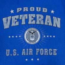 Load image into Gallery viewer, U.S. Air Force Proud Veteran Burst T-Shirt (Royal)