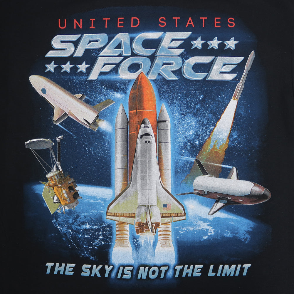United States Space Force Sky Is Not The Limit T-Shirt (Black)