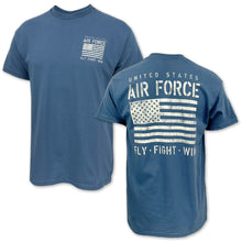 Load image into Gallery viewer, Air Force Distressed Flag T-Shirt (Indigo)