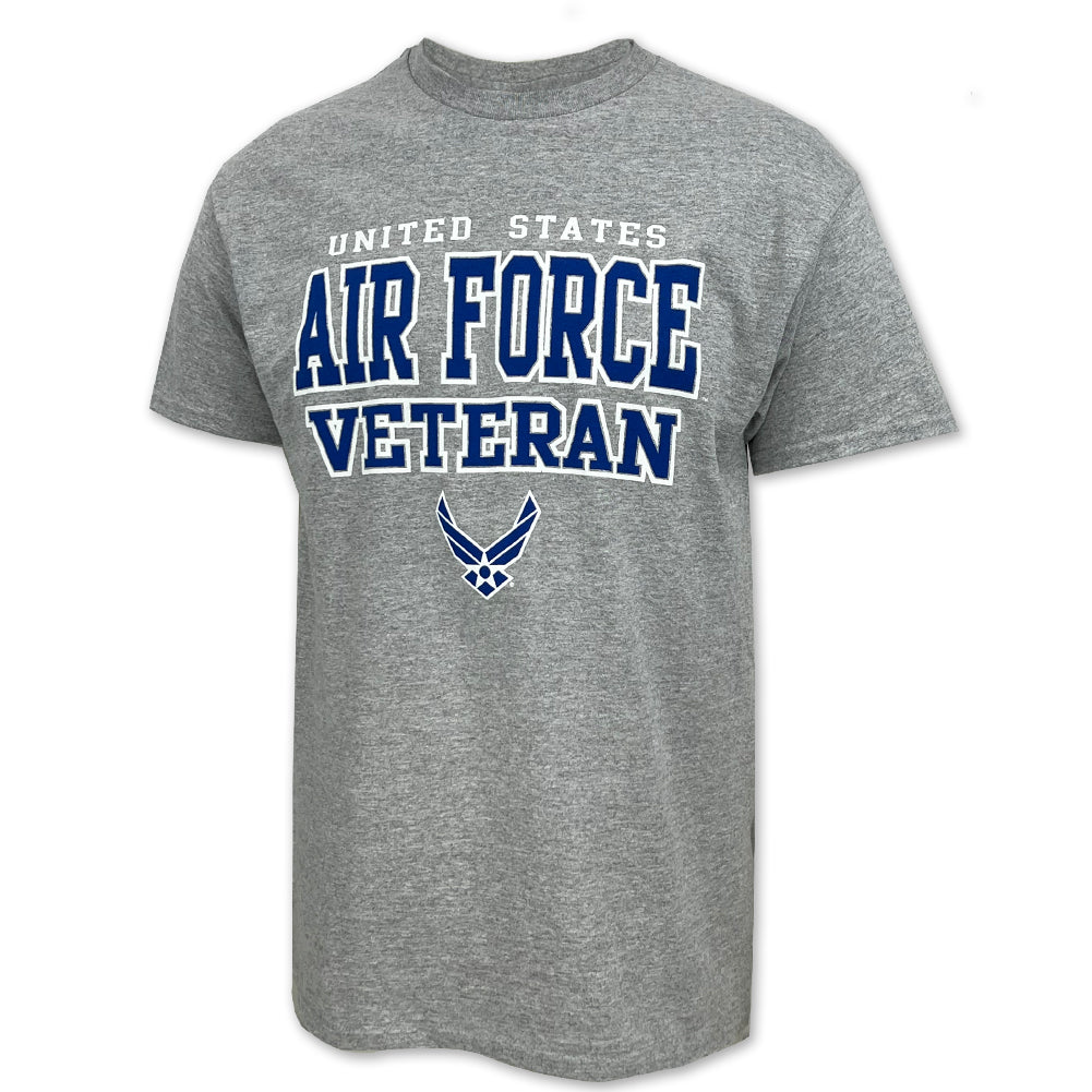 United States Air Force Veteran Wings T-Shirt (Grey)