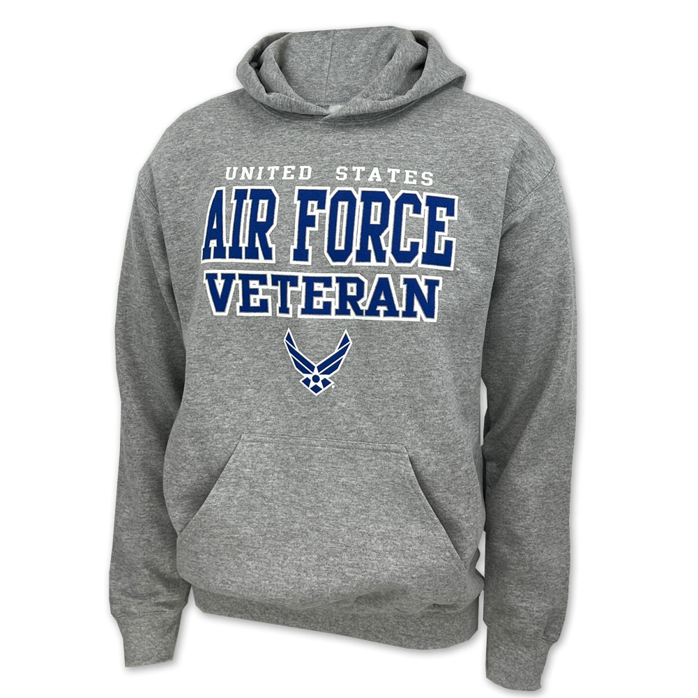 United States Air Force Veteran Wings Hood (Grey)
