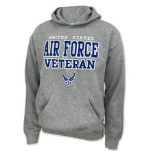 Load image into Gallery viewer, United States Air Force Veteran Wings Hood (Grey)