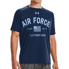 Load image into Gallery viewer, Air Force Under Armour Fly Fight Win Tech T-Shirt (Navy)