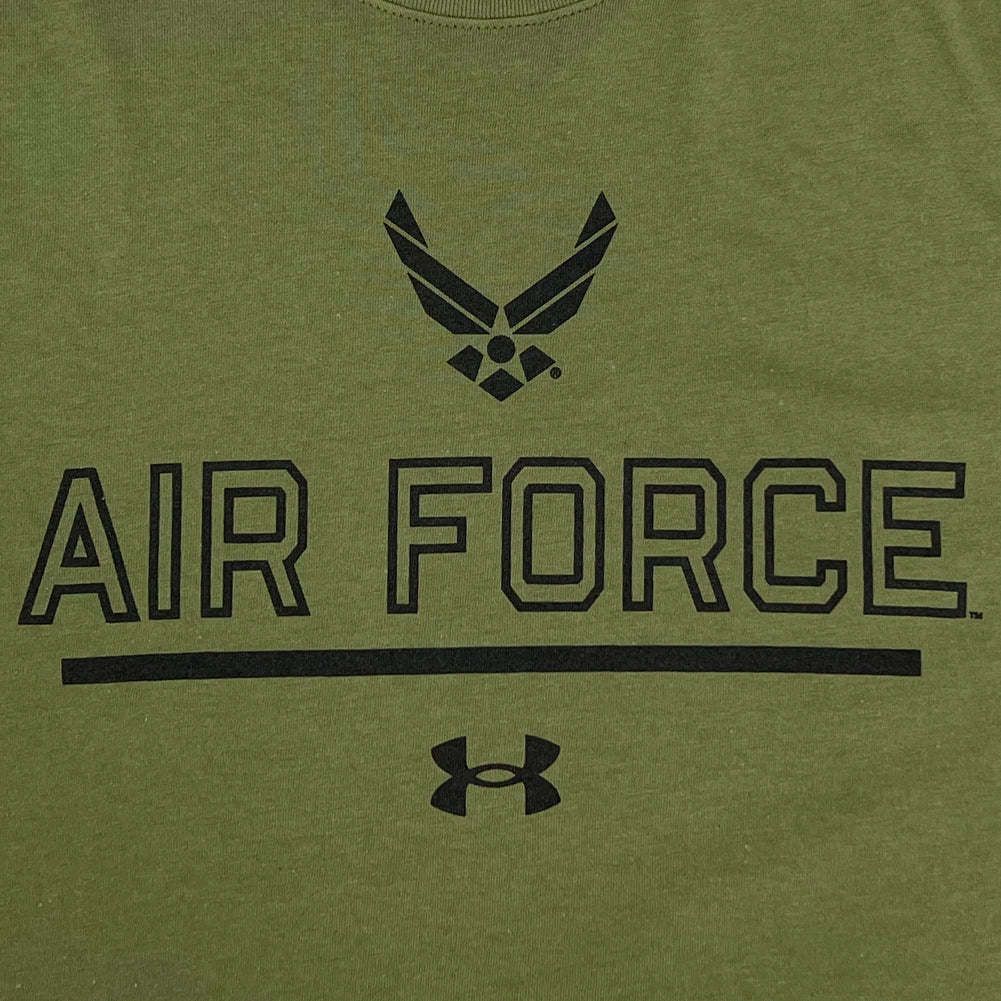 U.S. Air Force Wings Under Armour Performance Cotton T-Shirt (OD Green)