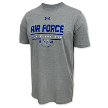 Load image into Gallery viewer, Air Force Under Armour Fly Fight Win T-Shirt (Steel Heather)