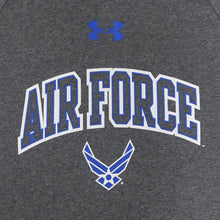 Load image into Gallery viewer, Air Force Under Armour Arch Wings All Day Fleece Hood (Carbon Heather)