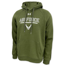 Load image into Gallery viewer, U.S. Air Force Wings Under Armour All Day Fleece Hood (OD Green)