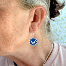 Load image into Gallery viewer, U.S. Air Force Wings Hazel Earrings (Royal)