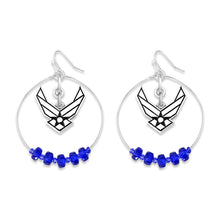 Load image into Gallery viewer, U.S. Air Force Wings Chloe Earrings (Silver)