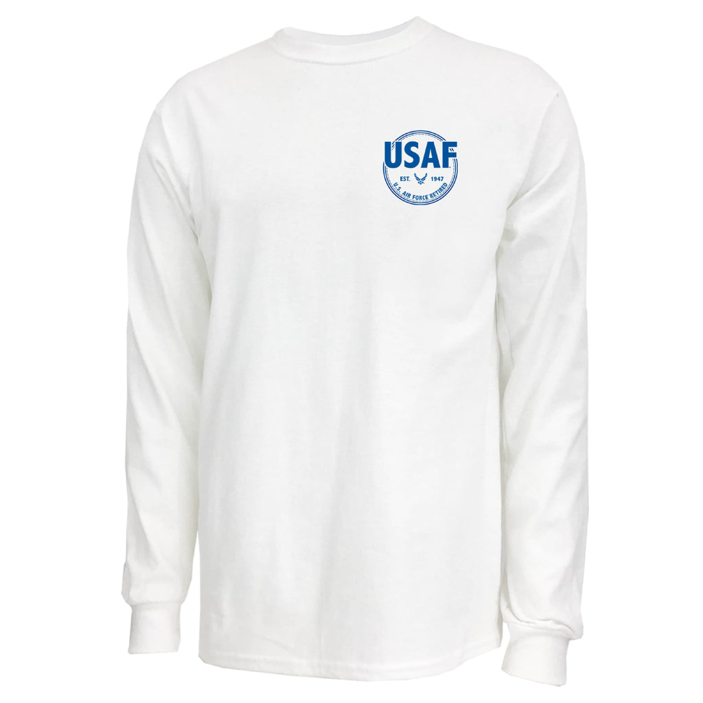 Air Force Retired Left Chest Long Sleeve T-Shirt