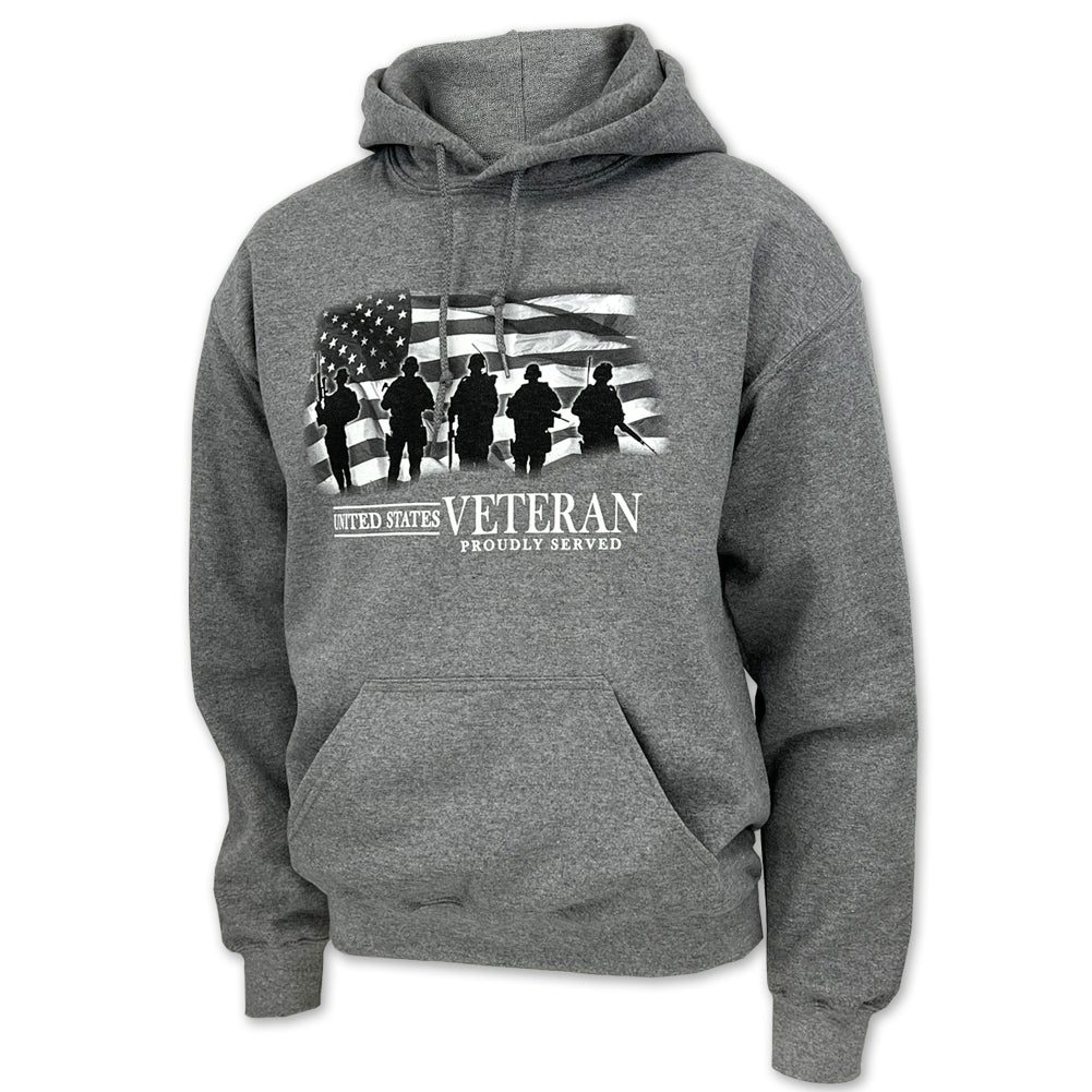 United States Veteran Proudly Served Hood (Graphite)