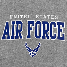 Load image into Gallery viewer, United States Air Force Block Wings Long Sleeve T-Shirt (Grey)
