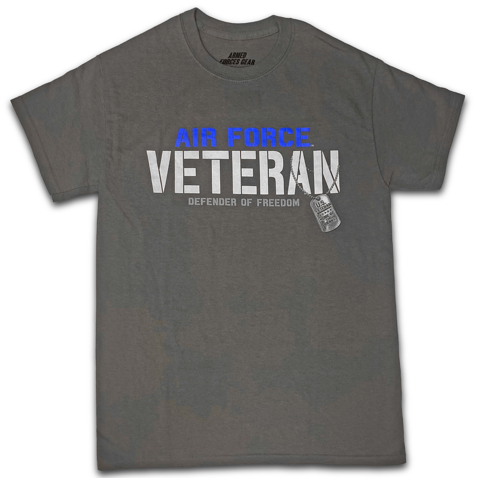 Air Force Vet Defender T-Shirt (Charcoal)
