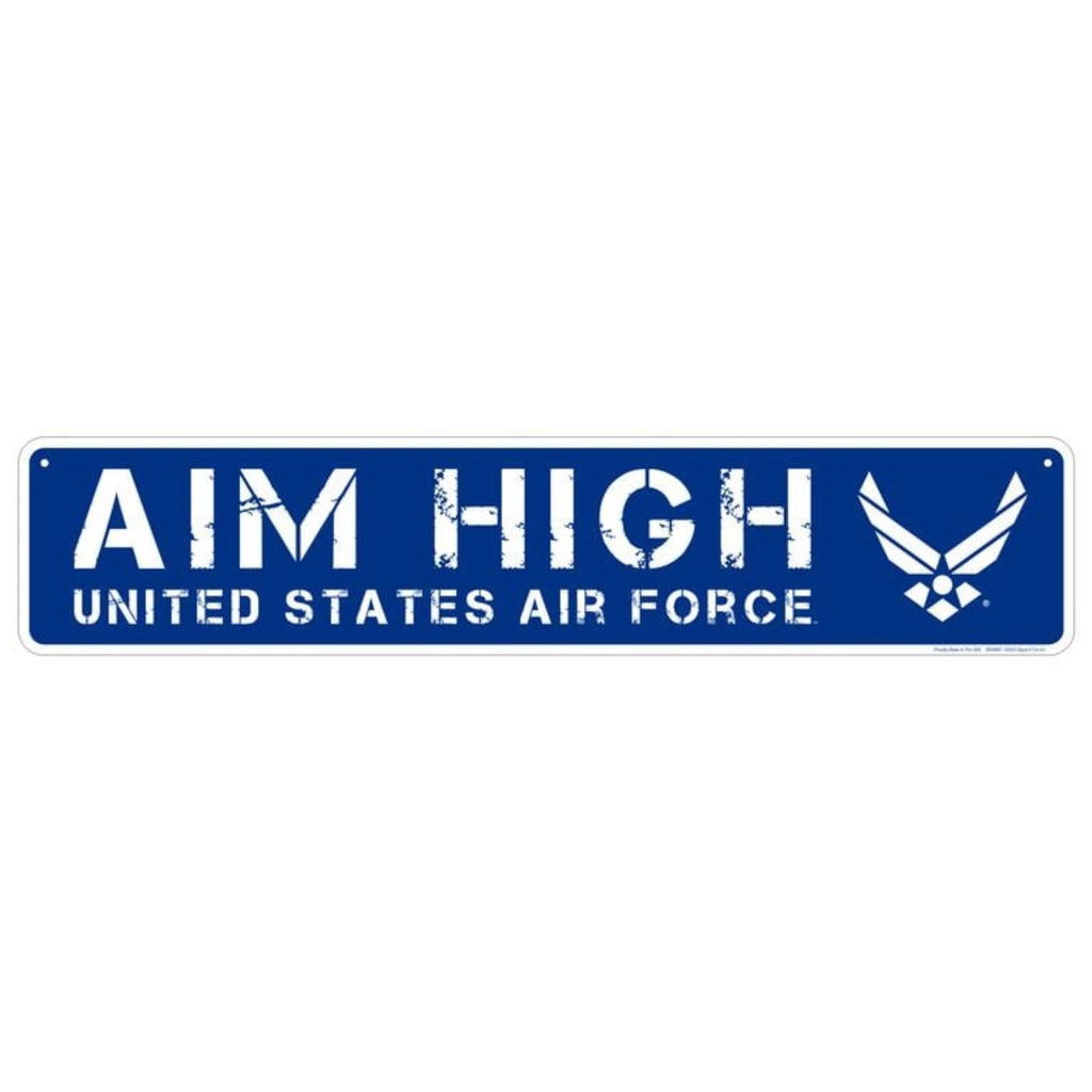 Air Force Aim High Street Sign