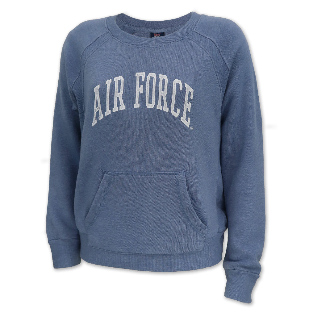 Air Force Ladies Michaela Angel Fleece Crewneck Stonewash