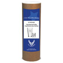 Load image into Gallery viewer, Air Force Wings 16oz Deep Etched Pub Glass and 2oz Classic Shot Glass (Clear)