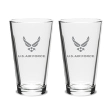 Load image into Gallery viewer, Air Force Wings Set of Two 16oz Classic Mixing Glasses