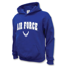Load image into Gallery viewer, Air Force Youth Arch Wings Hood (Royal)