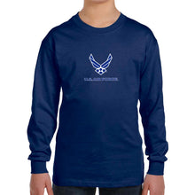 Load image into Gallery viewer, Air Force Youth Wings Logo Long Sleeve T-Shirt
