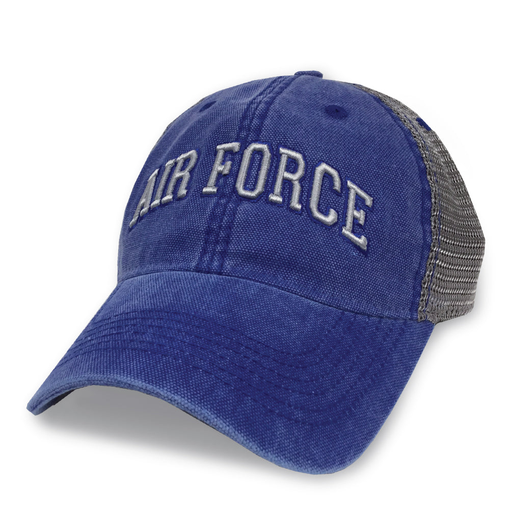 Air Force Arch Trucker Hat (Royal/Grey)