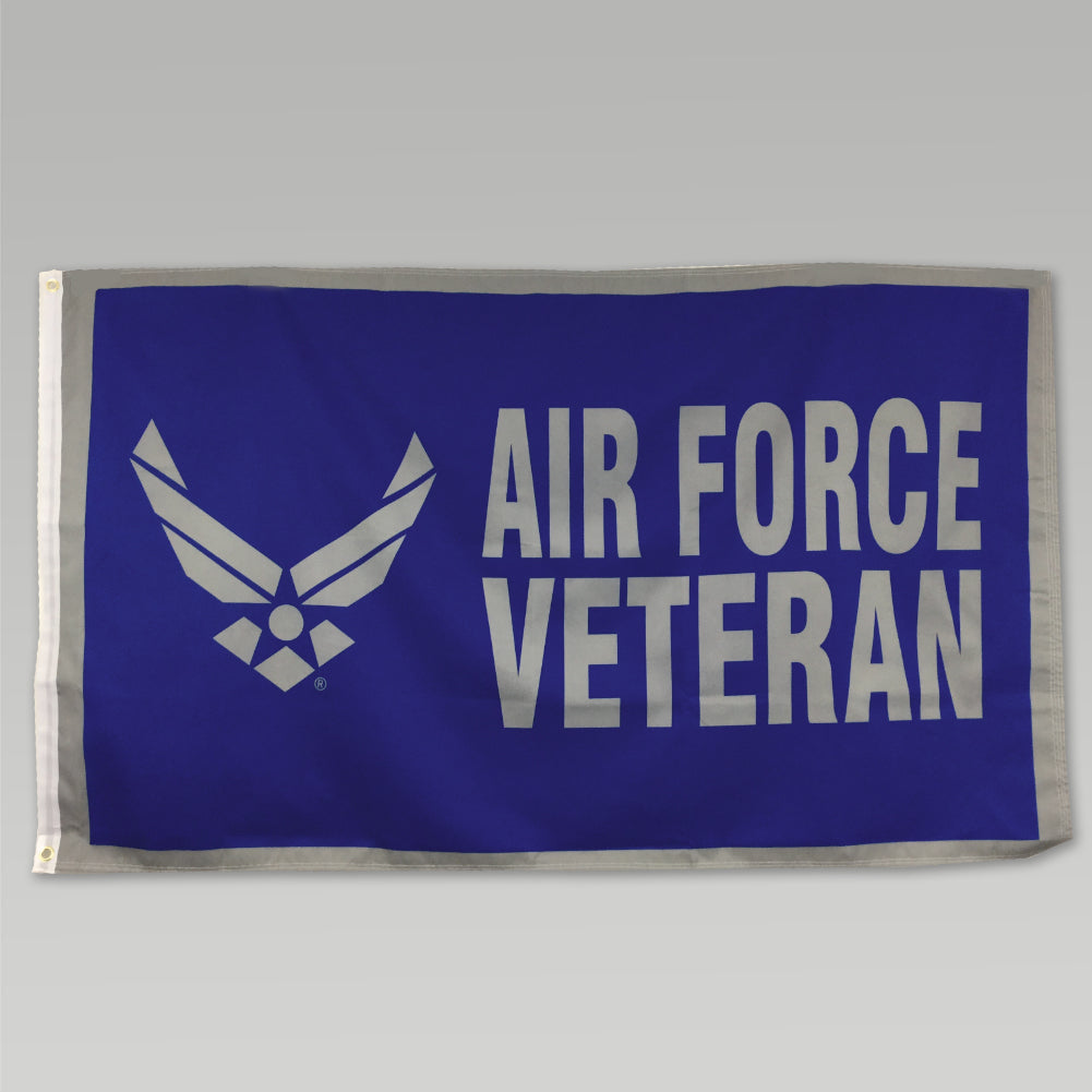 US Air Force Flag Wings Logo USAF White on Blue Veteran Active (2x3FT)