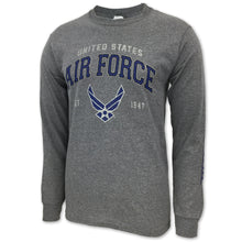 Load image into Gallery viewer, Air Force Wings Est. 1947 Long Sleeve T-Shirt (Grey)