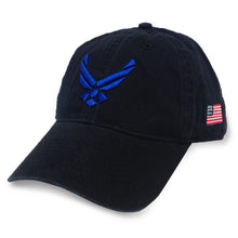 Load image into Gallery viewer, Air Force Wings Flag Hat (black)