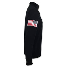 Load image into Gallery viewer, AIR FORCE WINGS EMBROIDERED FLEECE 1/4 ZIP (BLACK) 1