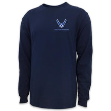 Load image into Gallery viewer, AIR FORCE WINGS LOGO LONG SLEEVE T-SHIRT (NAVY)